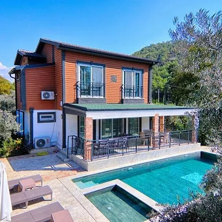 Gocek'te Cocuk Havuzlu, Genis Alanli Villa-awz171 فيلة فتحية